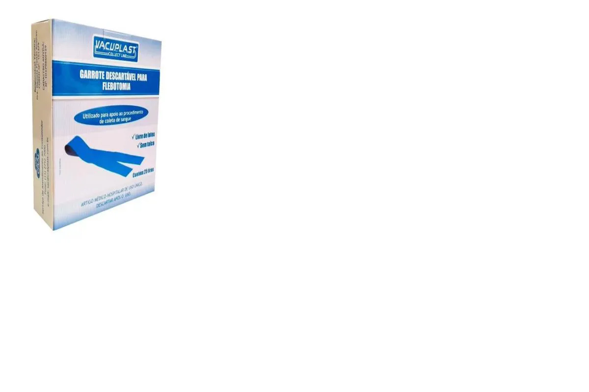 Garrote Desc P/ Flebotomia Tiras 46 Cm Und (grl46) – Cral - 25 Tiras