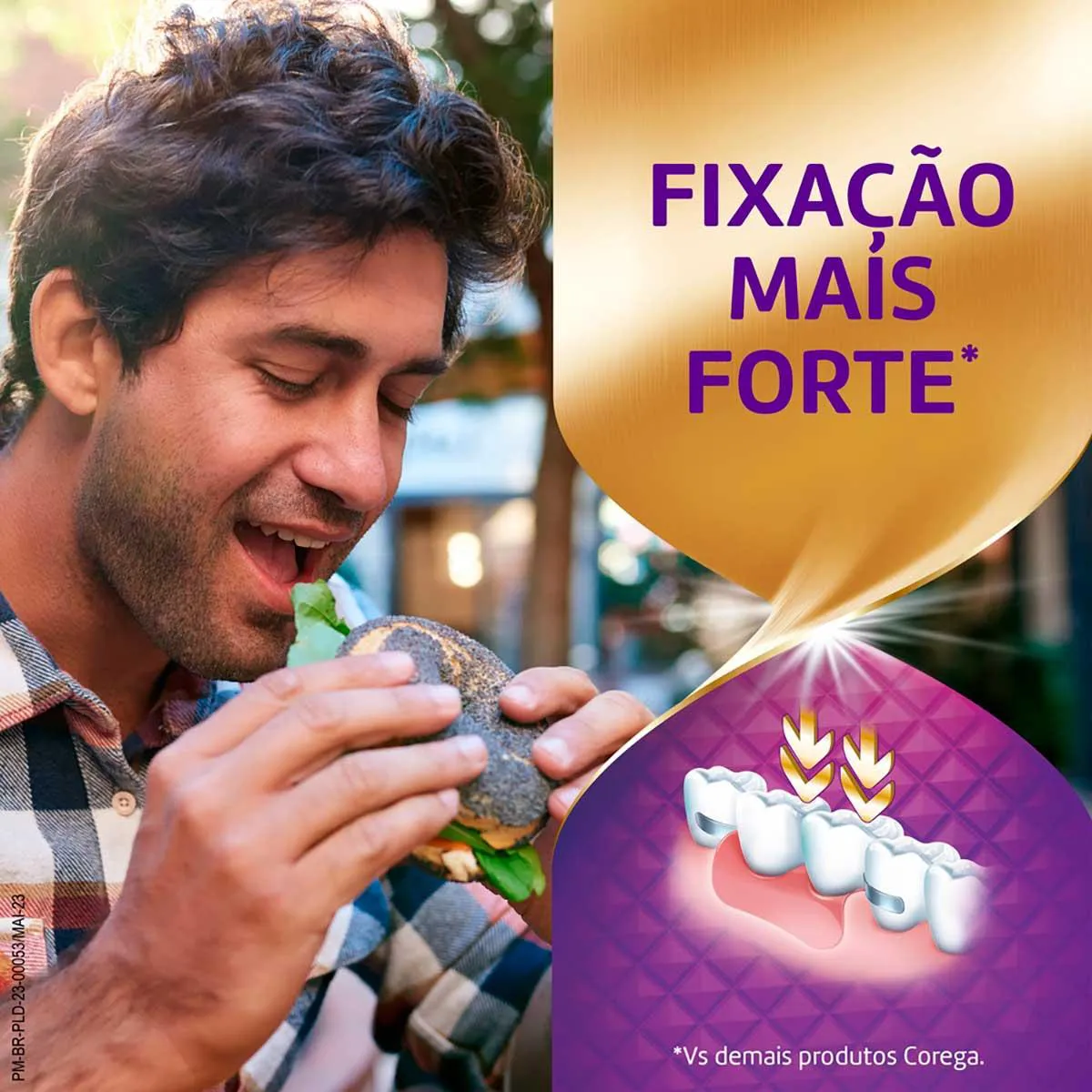 Creme Fixador de Dentadura Ultra Corega Max Fixação + Bloqueio Sem Sabor 70g