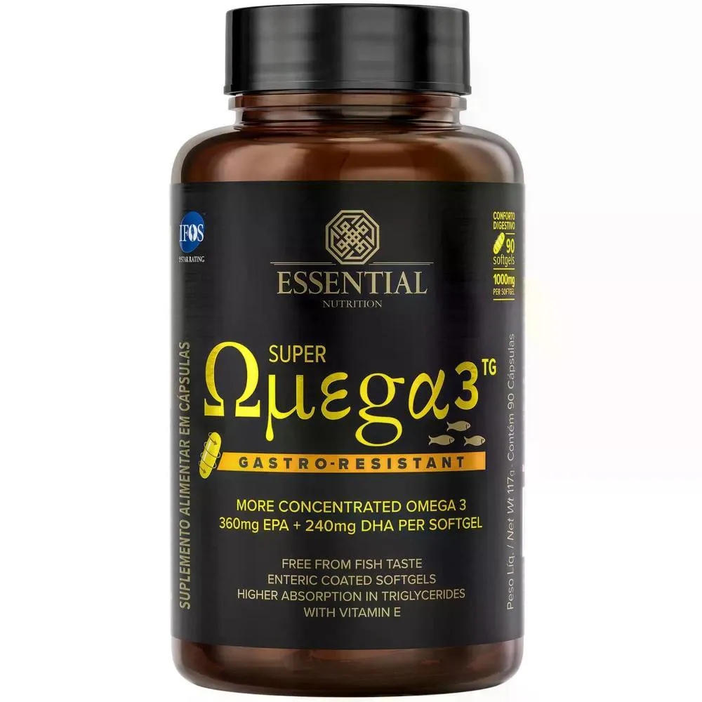 Omega 3 Tg Gastro Resistant Essential Nutrition 90 cápsulas