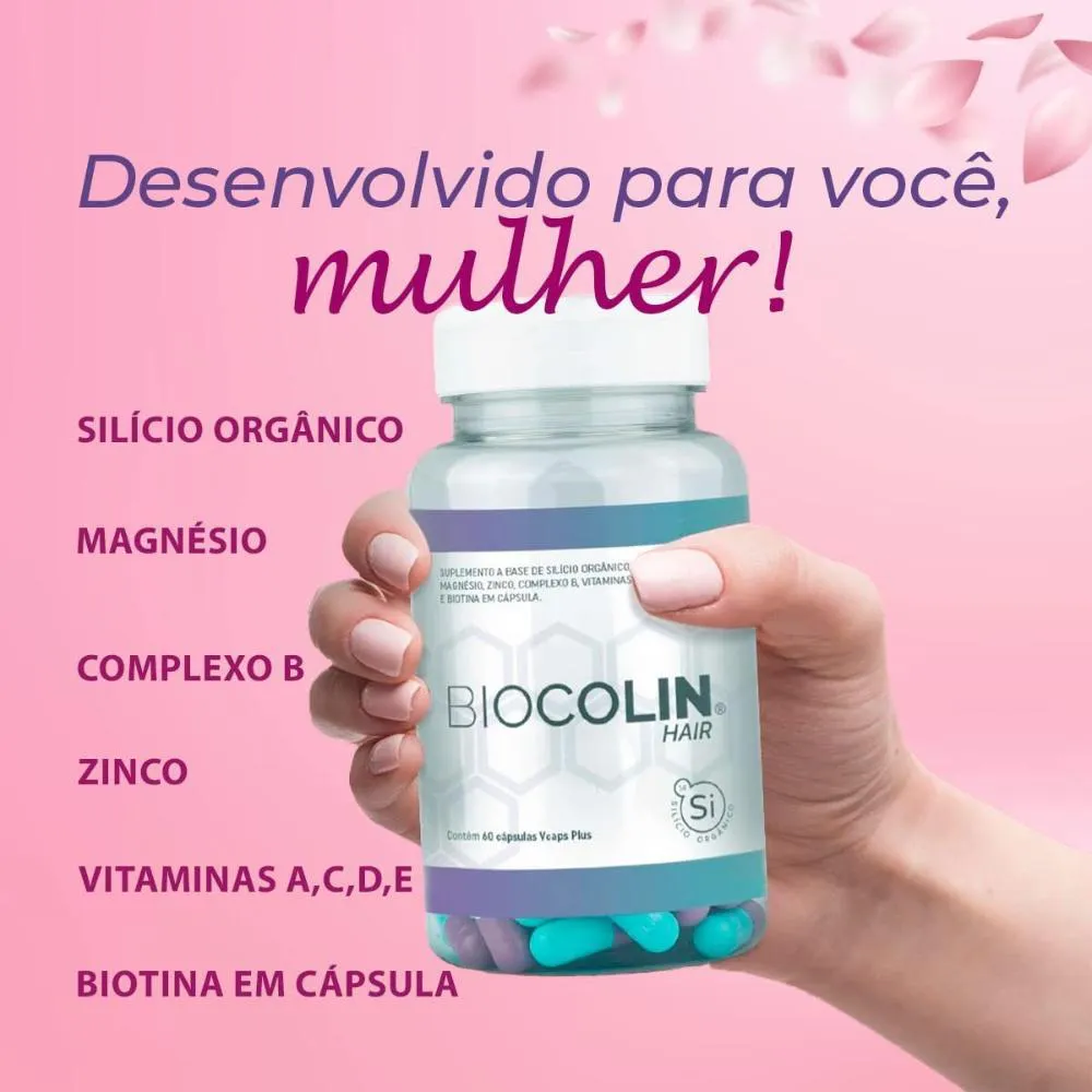Biocolin Hair Central Nutrition 500mg com 60 cápsulas