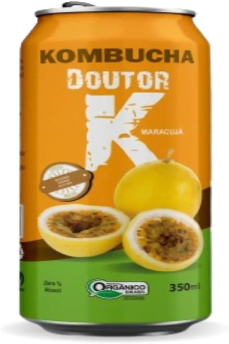 Kombucha Orgânica Sabor Maracujá 350ml Drk