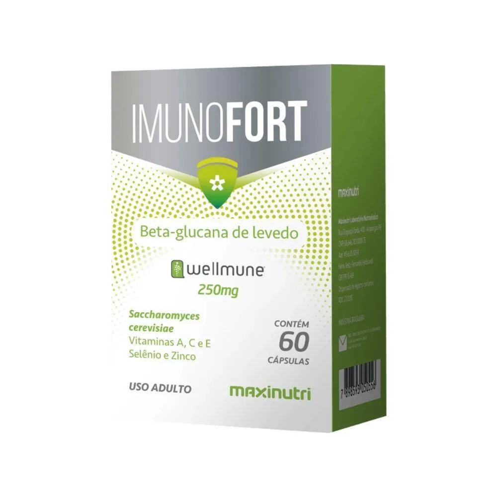 Imunofort Wellmune Vit 250mg 60 Caps Maxinutri Sabor Neutro