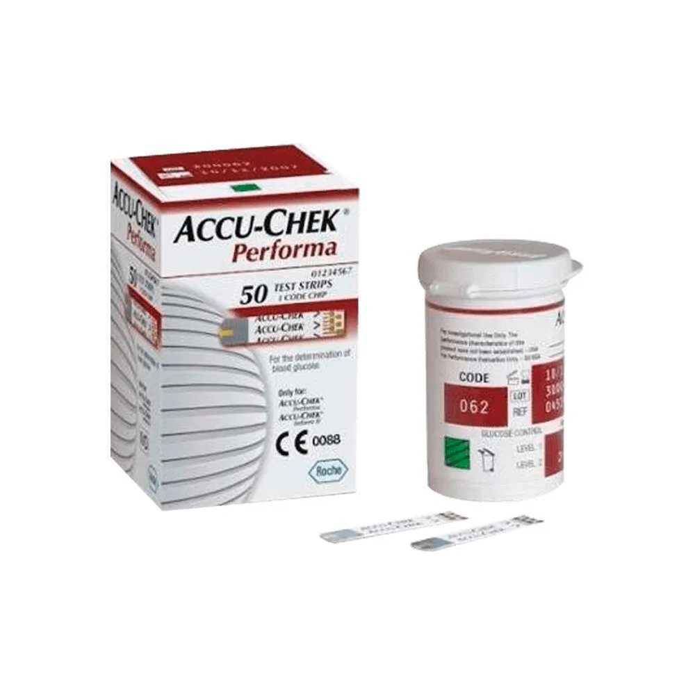 Tiras Accu Chek Performa C 50 Tiras Reagentes Roche