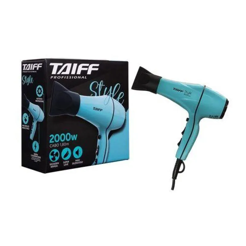 Secador de Cabelo Profissional Taiff Style Azul Tiffany 2000w 127v