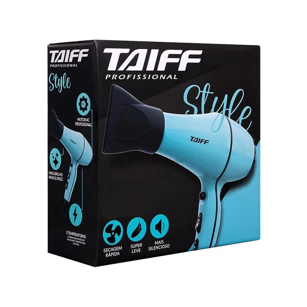 Secador de Cabelo Profissional Taiff Style Azul Tiffany 2000w 127v