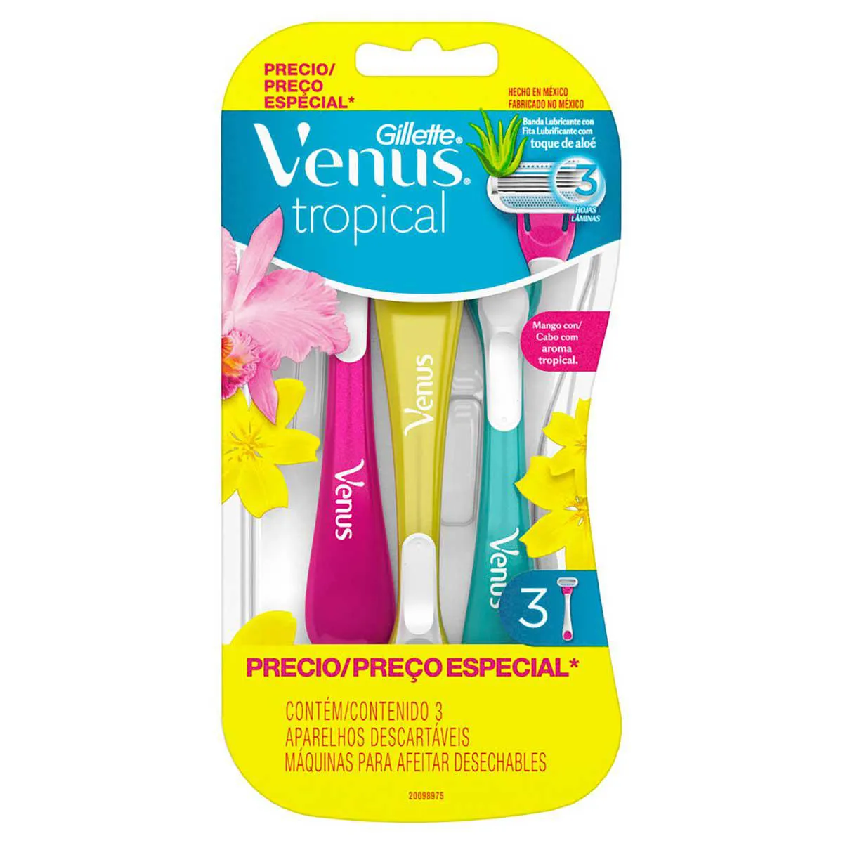 Aparelho de Depilar Gillette Venus Tropical Feminino com 3 unidades
