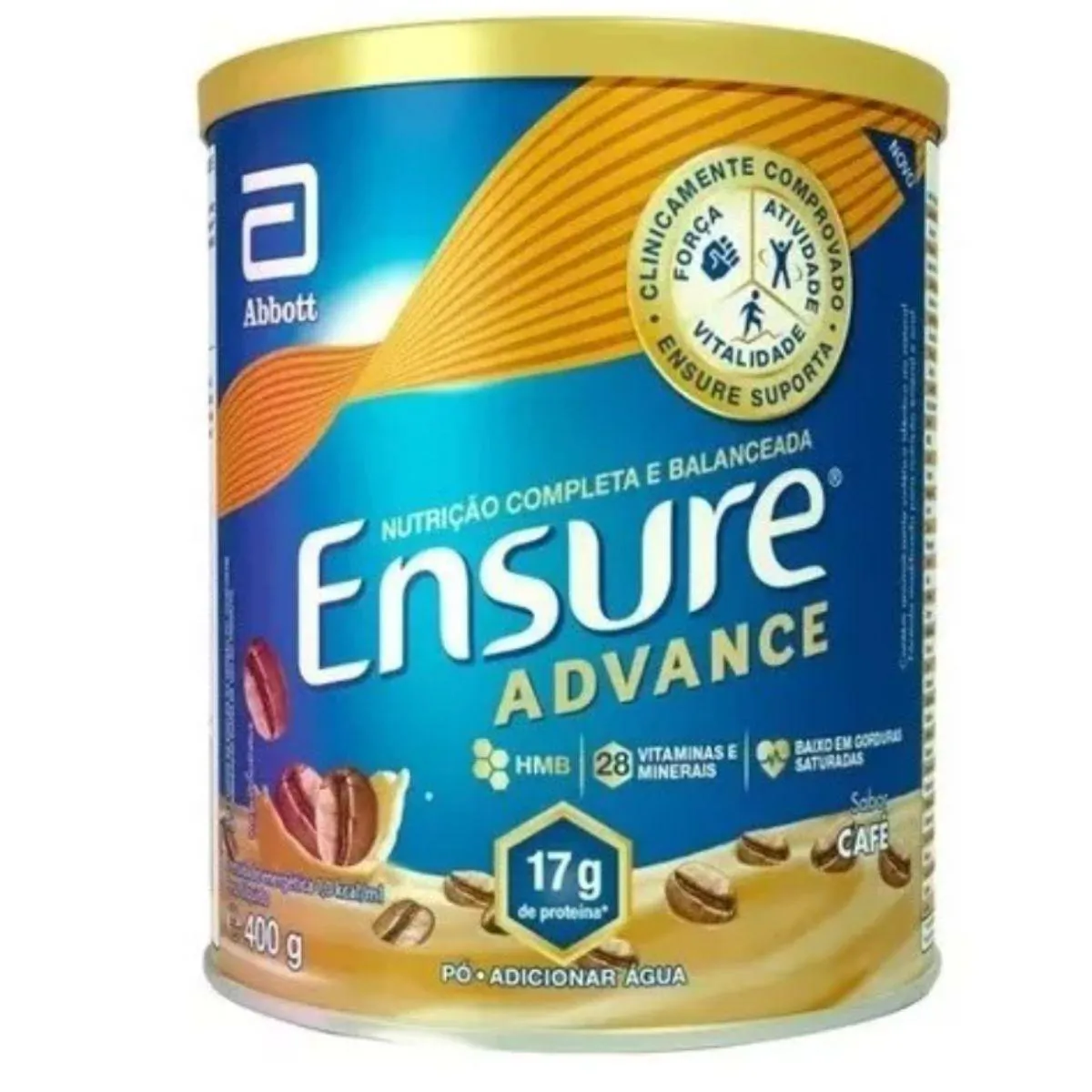 Ensure Advance Cafe Baunil 400g com 28 Vitaminas Senior