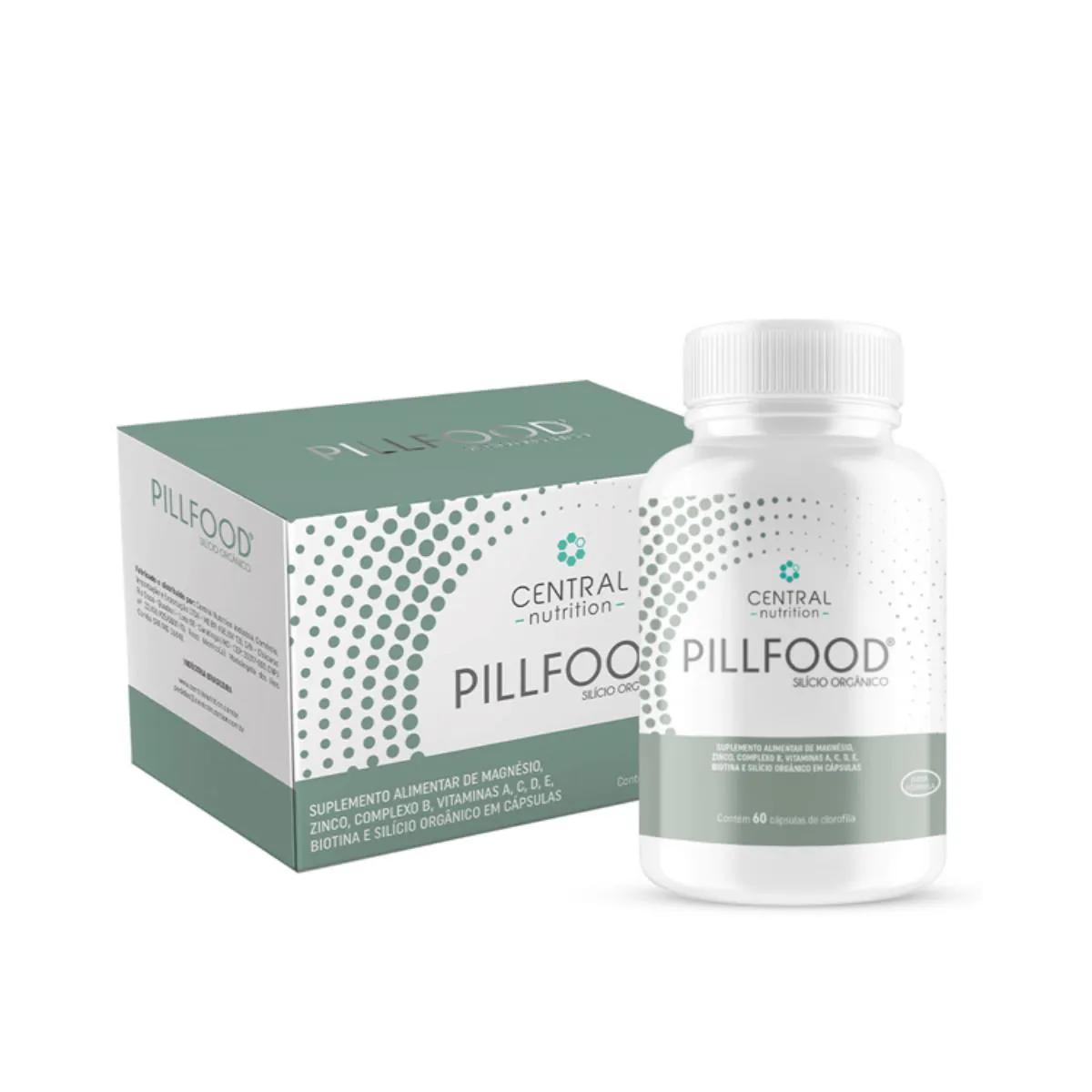Pillfood Silício Orgânico Vitaminas 60 cápsula Central Nutrition