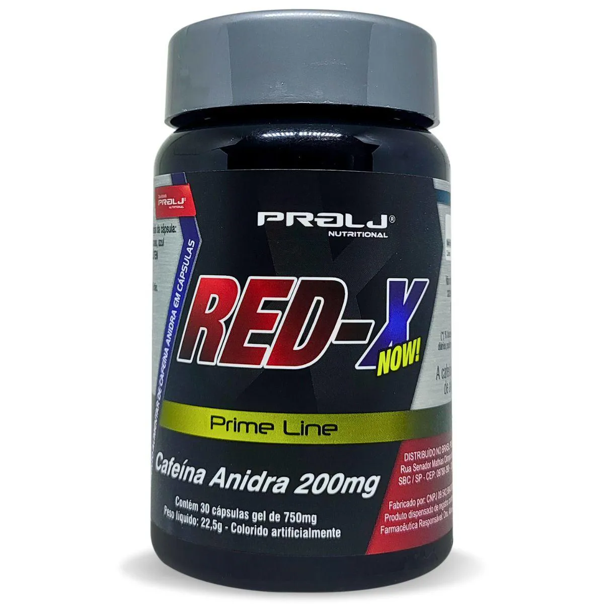 Cafeína Prolj Nutritional Red-X 200Mg 30 cápsulas