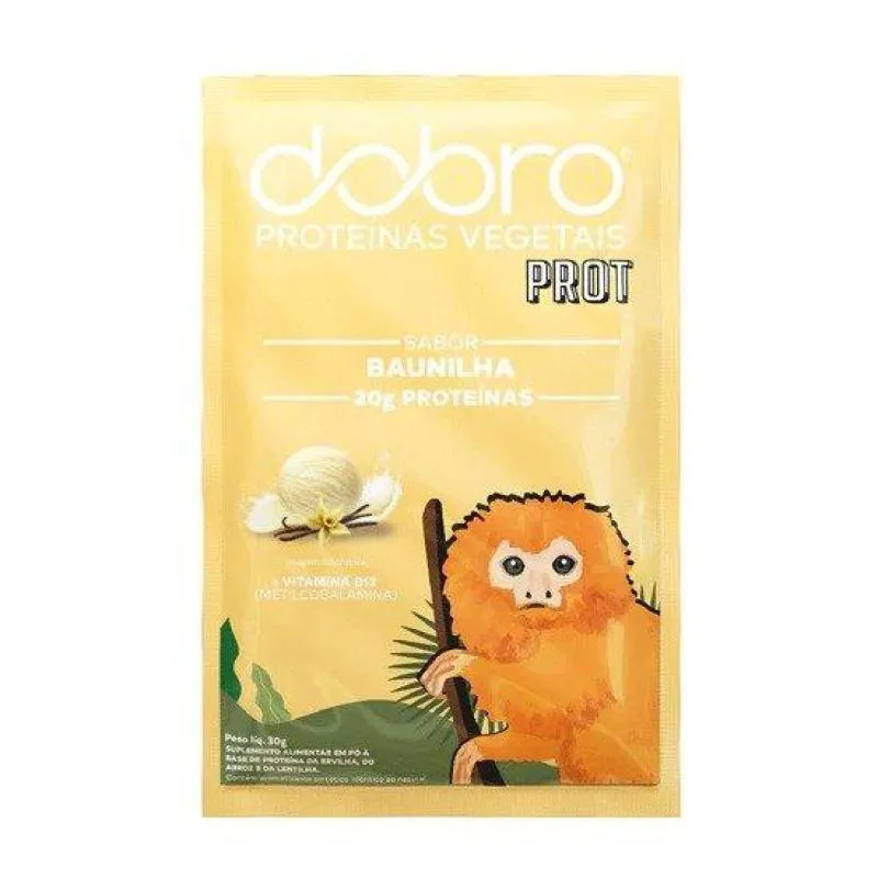 Proteína Vegetal em Pó Dobro Prot Baunilha Sachê 30g
