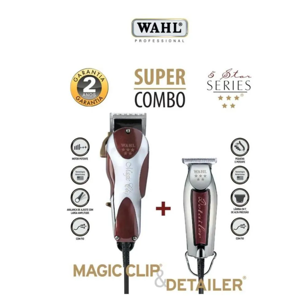 Wahl Super Combo Magic Clip 220v + Detailer Bivolt