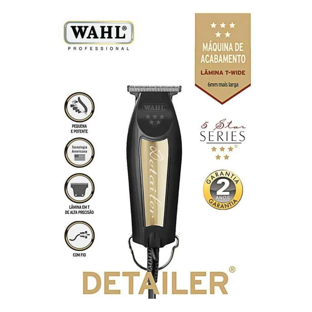 Wahl Maquina 5 Star Series Detailer Black & Gold Bivolt