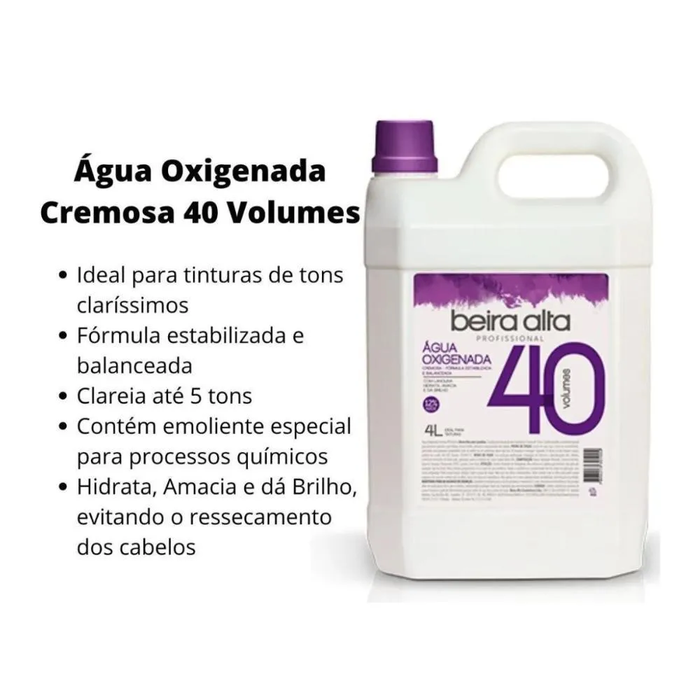 Água Oxigenada Cremosa Beira Alta 40 Volumes 4l