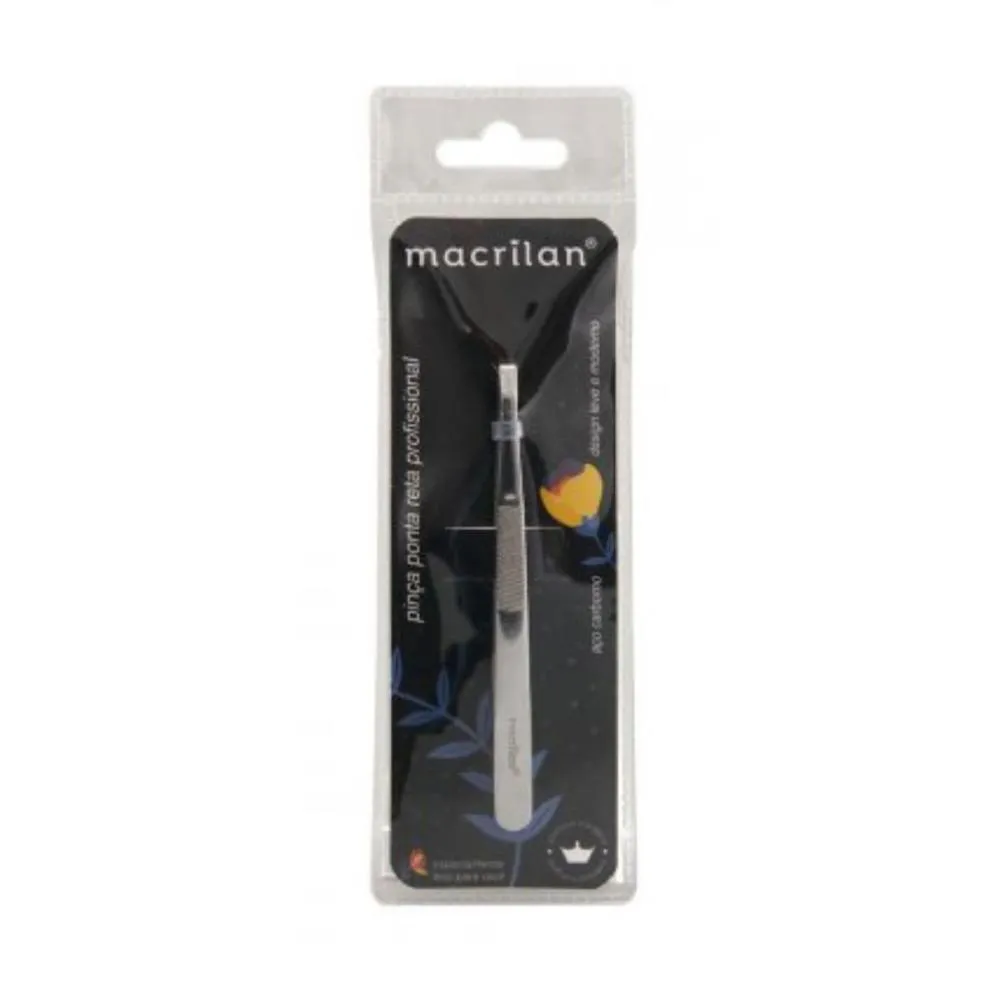 Pinça Macrilan Profissional Ponta Reta Pi-4