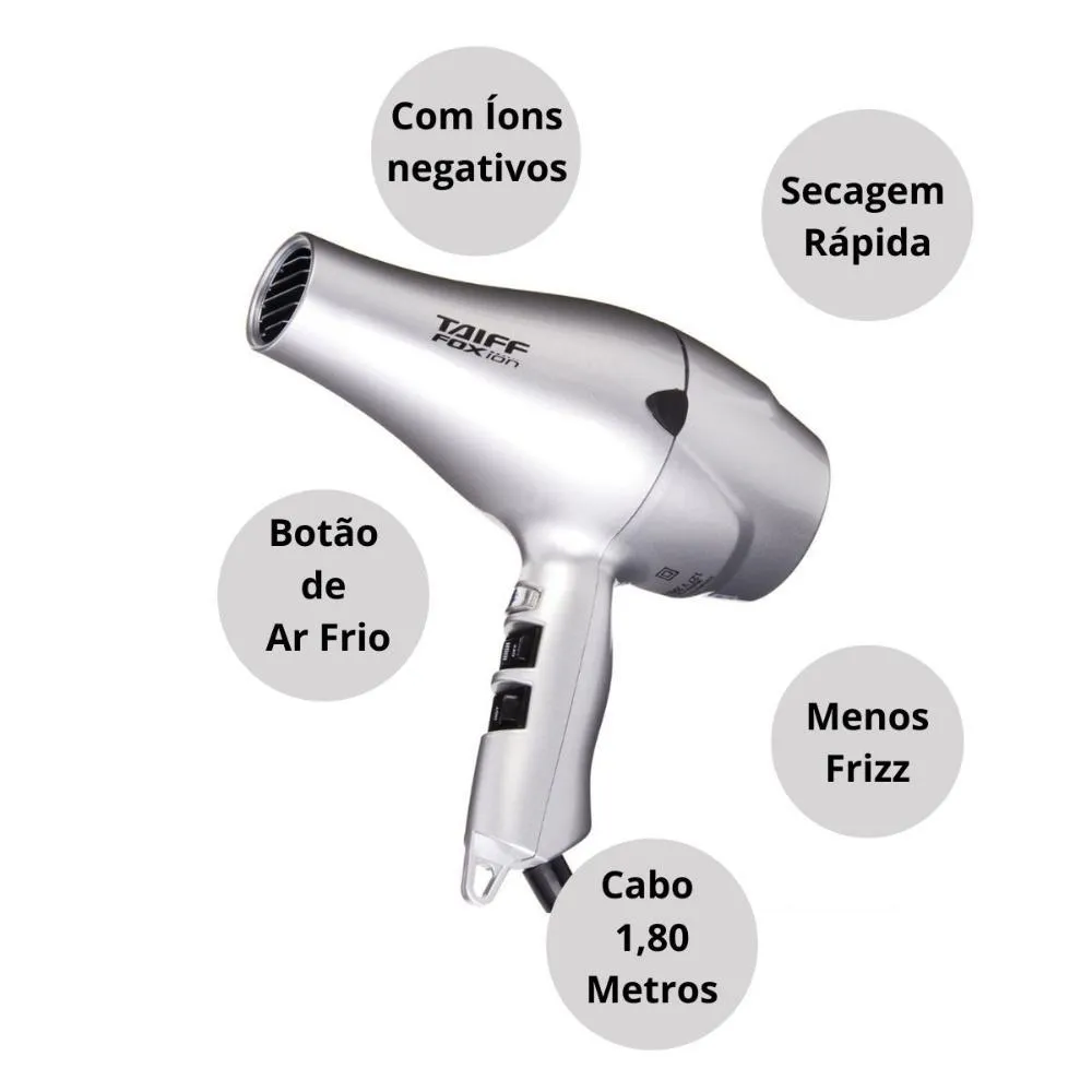 Secador Taiff Fox Prata 2000w 127v