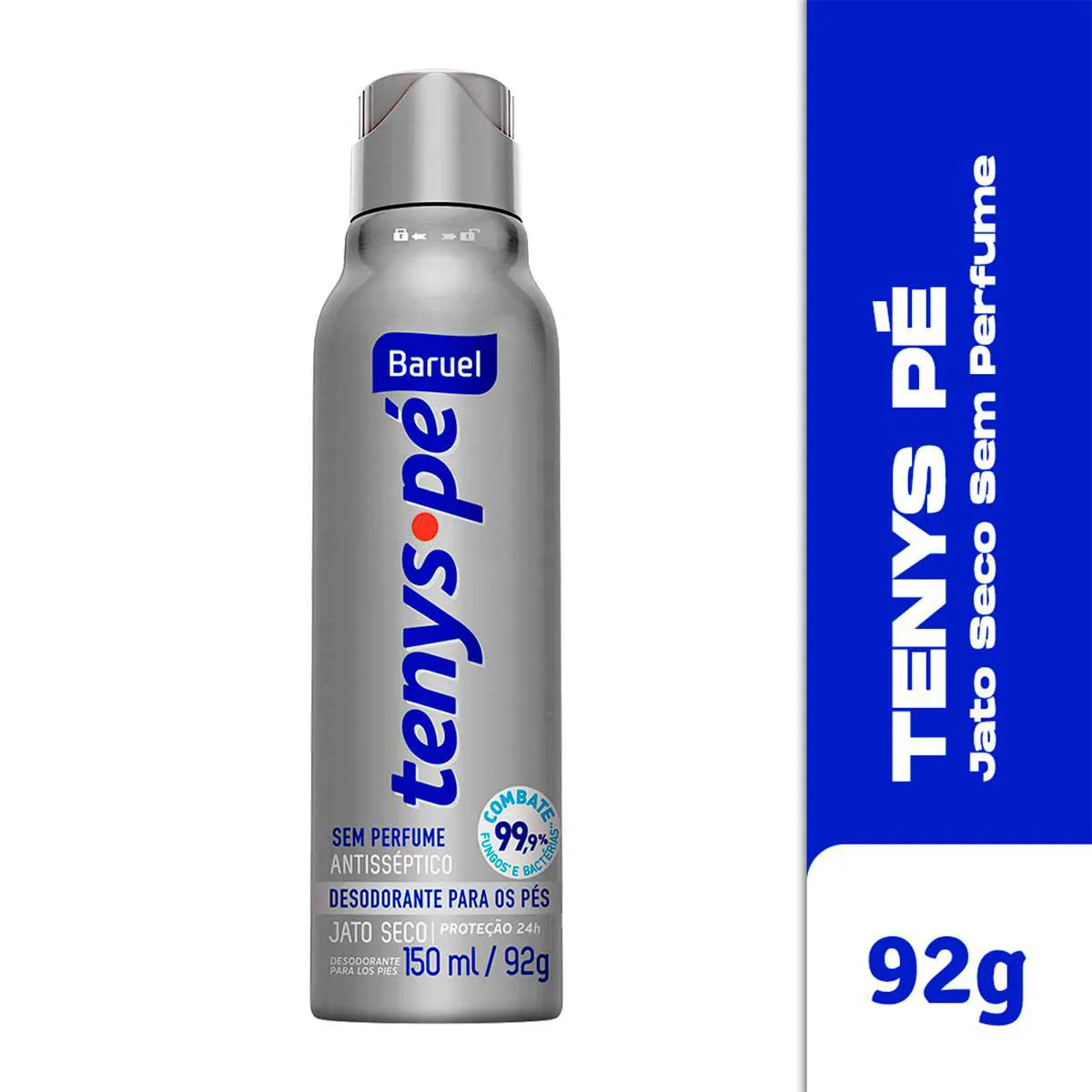 Talco Pes Tenys Pe Baruel Aerossol 150ml Seco Canf - Kit C / 2un