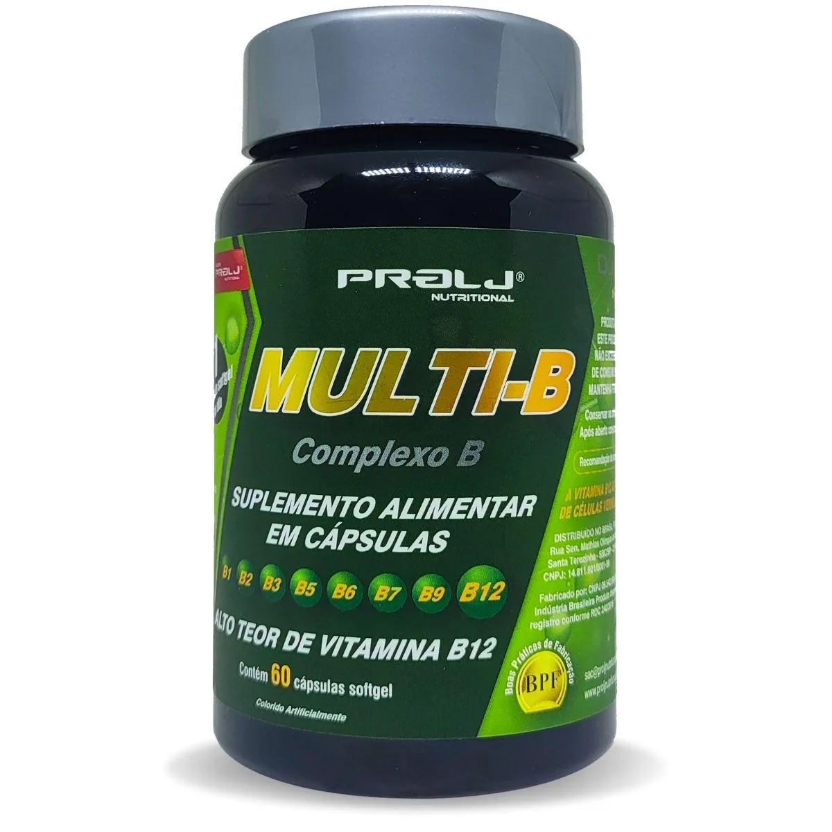 Multi-B Complexo B Concentrado 60 cápsulas Prolj Nutritional