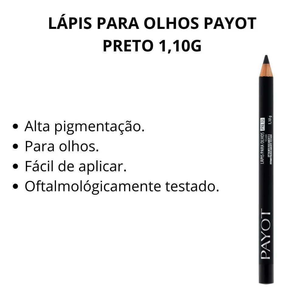 Lápis para Olhos Payot Preto 1,10g