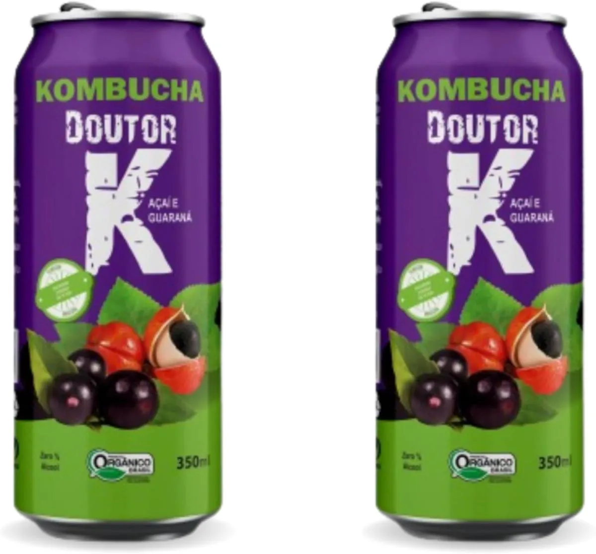 2x Kombucha Guaraná e Açaí 350ml Doutor K