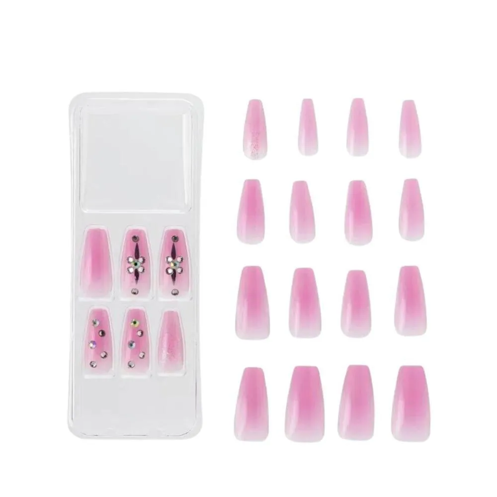 Unhas Postiças Jelly Kiss New York Rosa It Girl Bailarina Longo