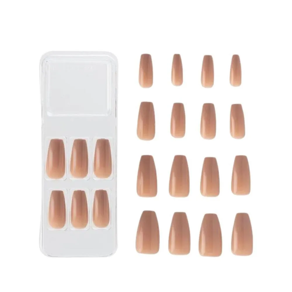 Unhas Postiças Colors Kiss New York Nude Bailarina Longo
