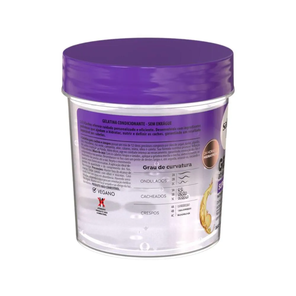 Gelatina Ativadora de Cachos Salon Line Sos Cachos Super Óleos 400g