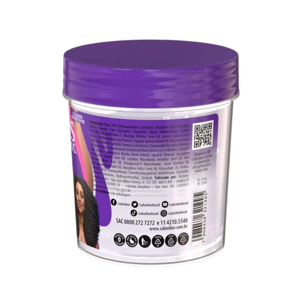 Gelatina Ativadora de Cachos Salon Line Sos Cachos Super Óleos 400g