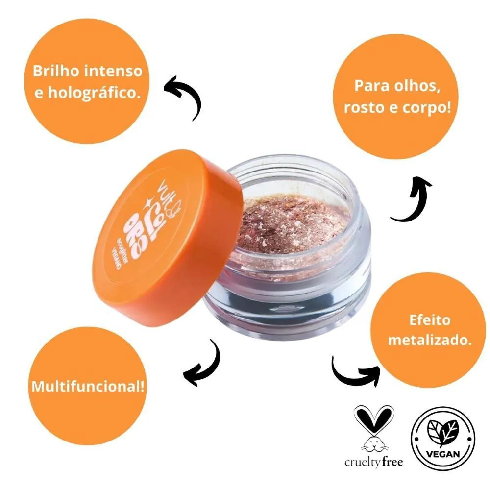 Ecoglitter Multifuncional Vult Colors Prata Paête 1g