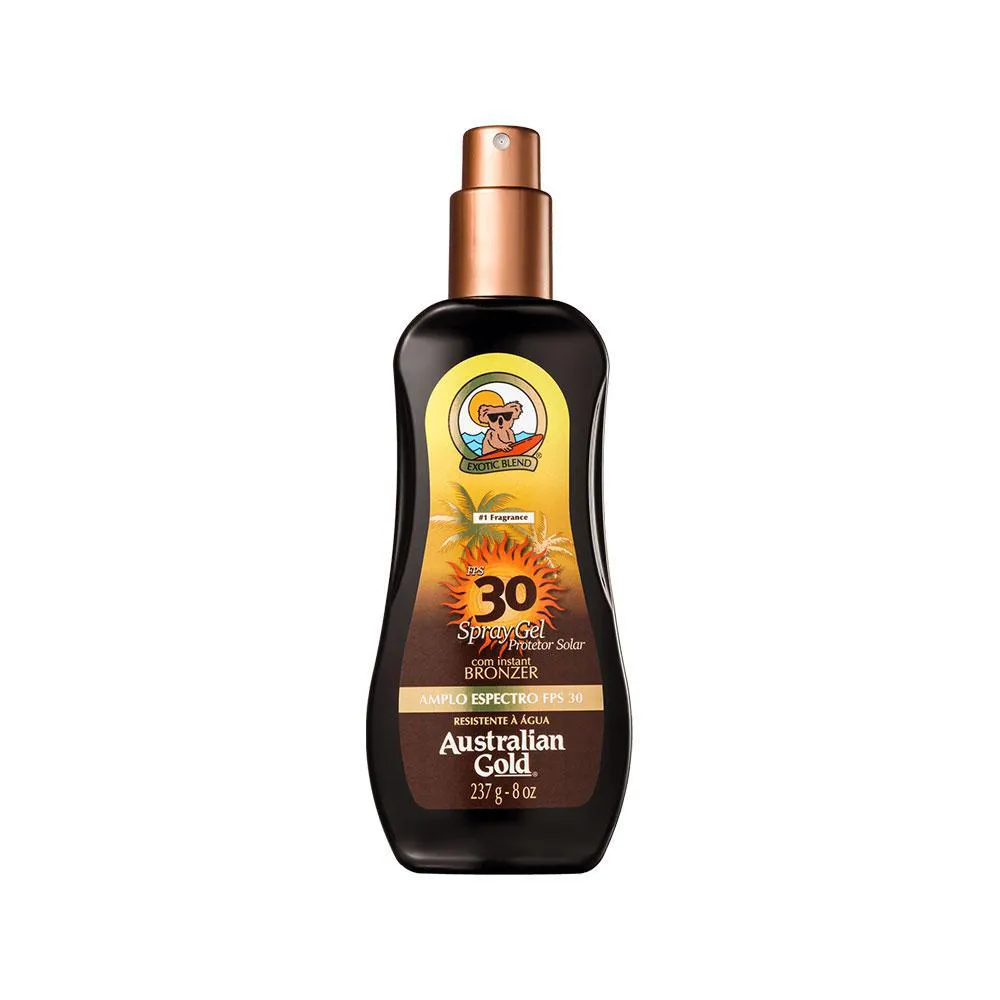 Kit Australian Gold Protetor Solar Corporal FPS 30 com 237ml + Bronzeador Dark Tanning Clear com 125ml