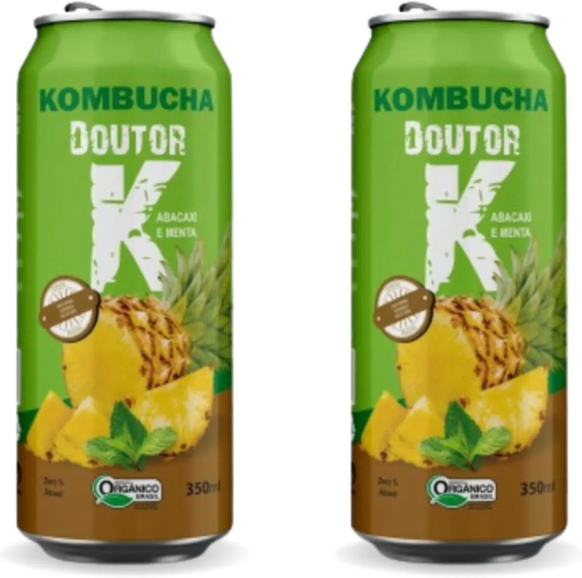 2x Kombucha Abacaxi e Menta 350ml Doutor K