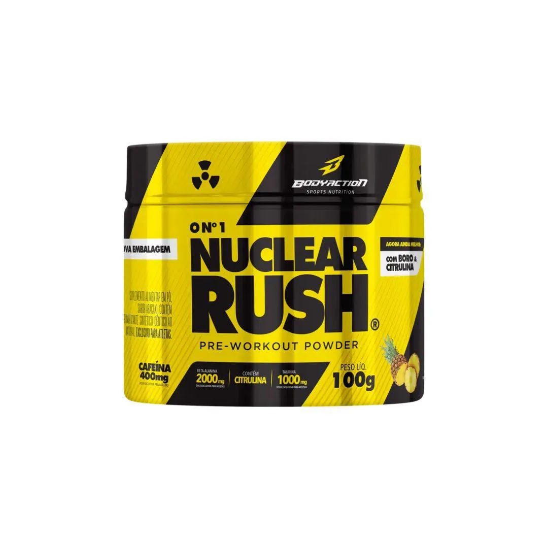 Nuclear Rush Pré-treino Bodyaction 100g Abacaxi