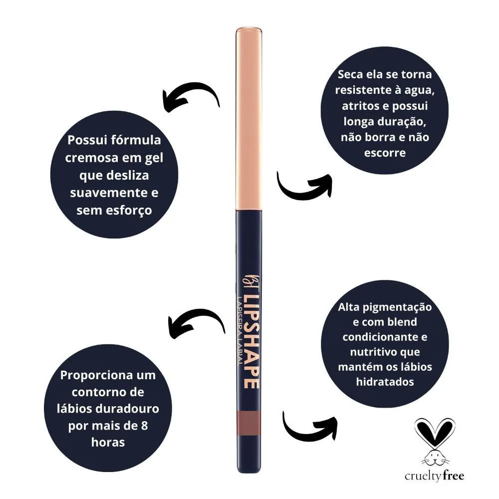 Lapiseira Labial Bruna Tavares Bt Lipshape Warm Brown 300mg