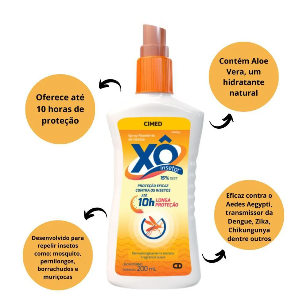 Spray Repelente de Insetos Cimed Xô Inseto 200ml