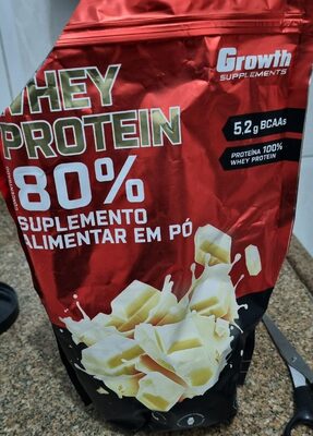 Growth Suplementos Whey Protein Concentrado 80% Chocolate Branco