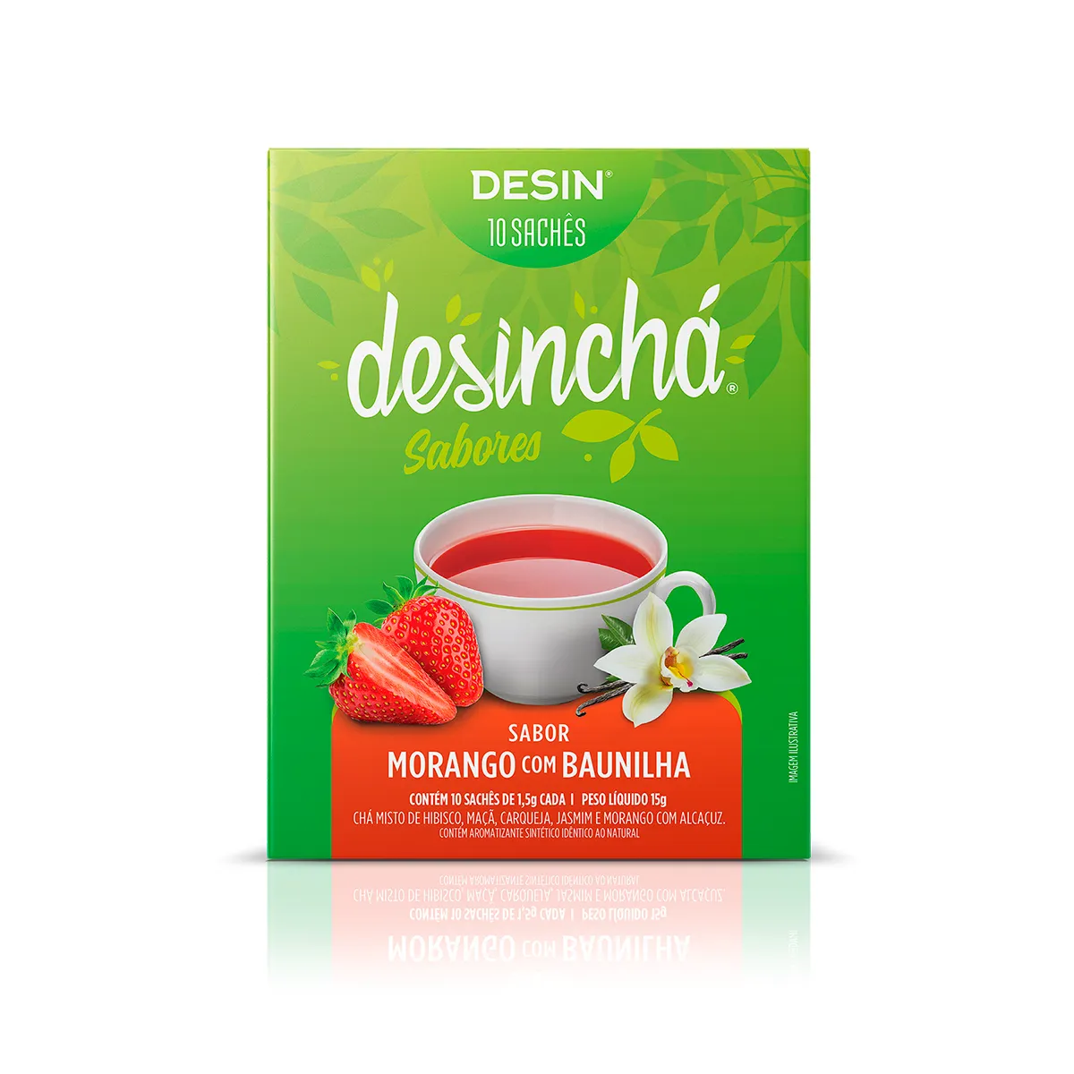 Desinchá Morango com Baunilha 10 Sachês