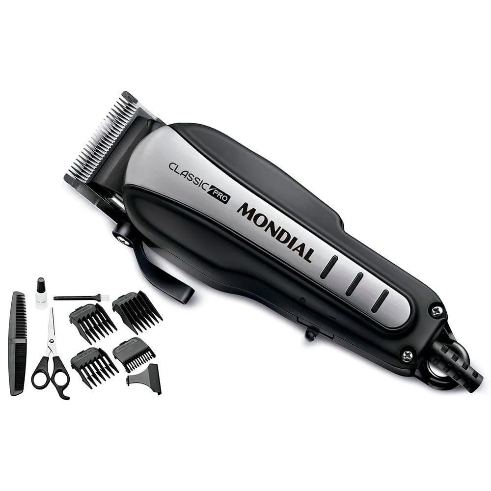 Cortador de Cabelos Mondial Classic Pro 127v Preto/inox 110v