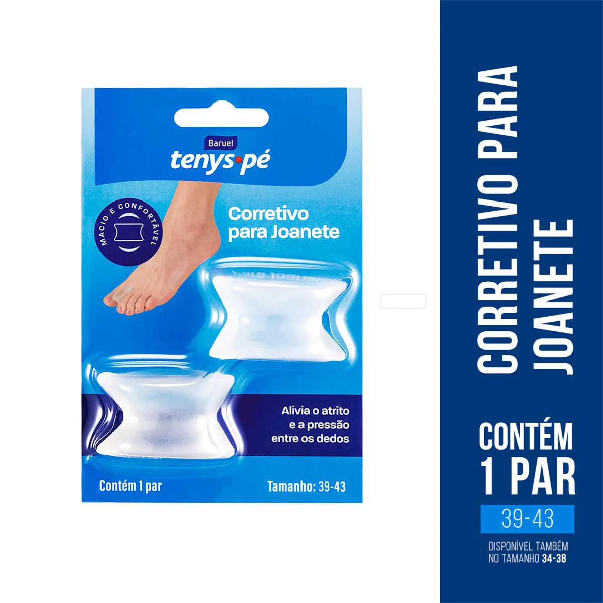Corretivo para Joanete Tenys Pé 1 Par Tamanho 39 - 43