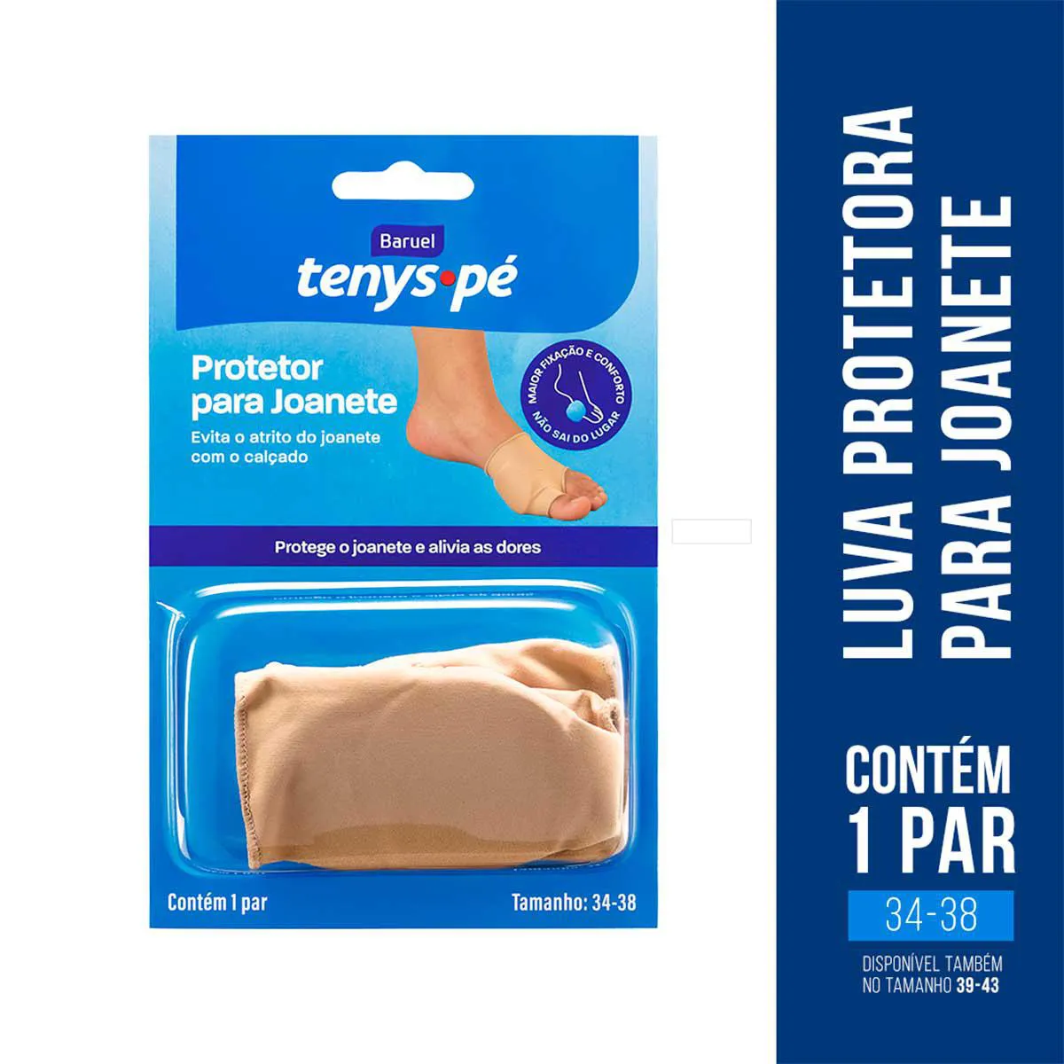 Protetor para Joanete Tenys Pé Tamanho 34 - 38 com 1 Par