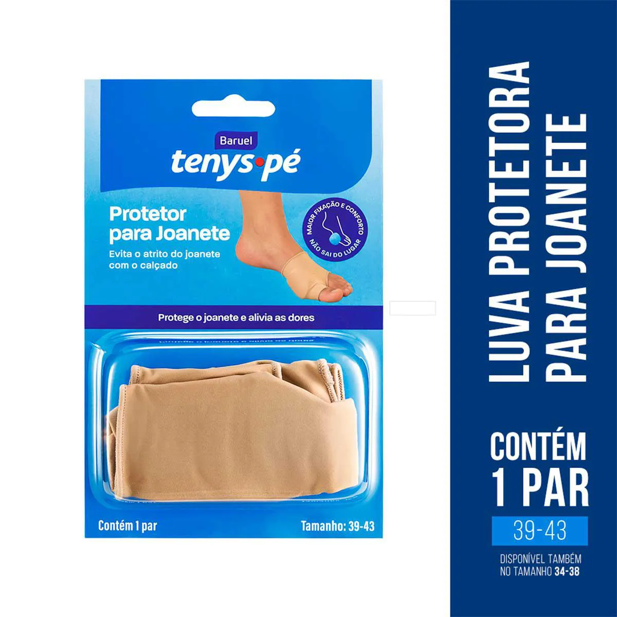 Protetor para Joanete Tenys Pé Tamanho 39- 43 com 1 Par