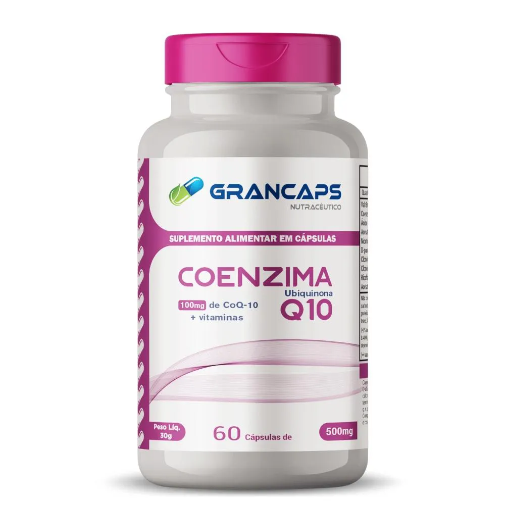 Coenzima Q10 Mais Vitaminas 60 cápsulas 500mg Grancaps