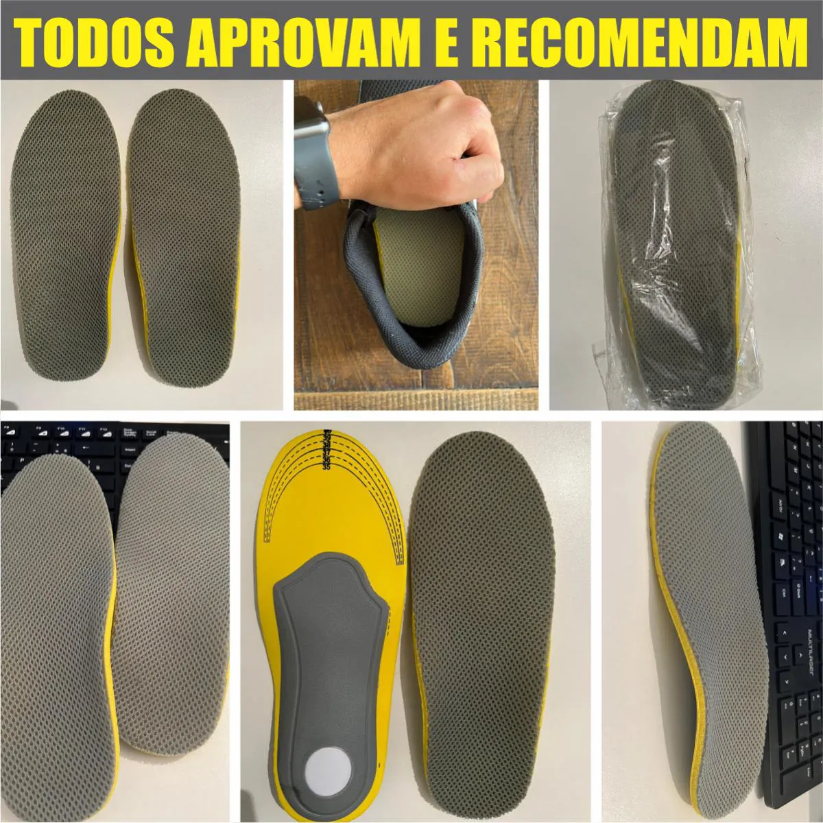 Palmilha Ortopédica Tratamento Pé Chato Fascite Plantar Esporão Original 1par 41a46