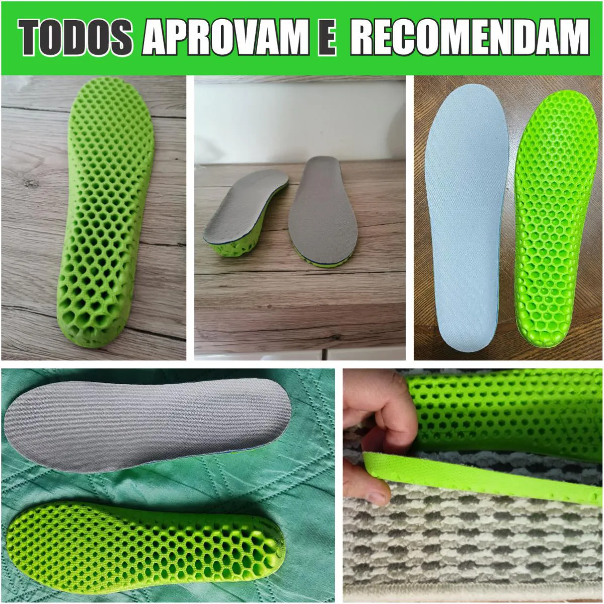 Palmilha Anti Impacto Tratamento para Fascite Plantar e Esporão Original 1par 35a40