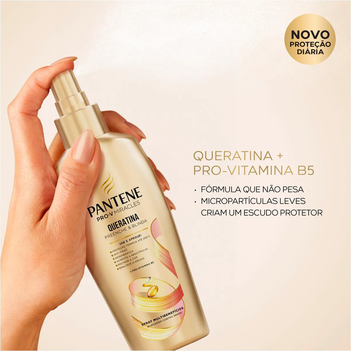 Spray Multibenefícios Pantene Miracles Queratina 160ml