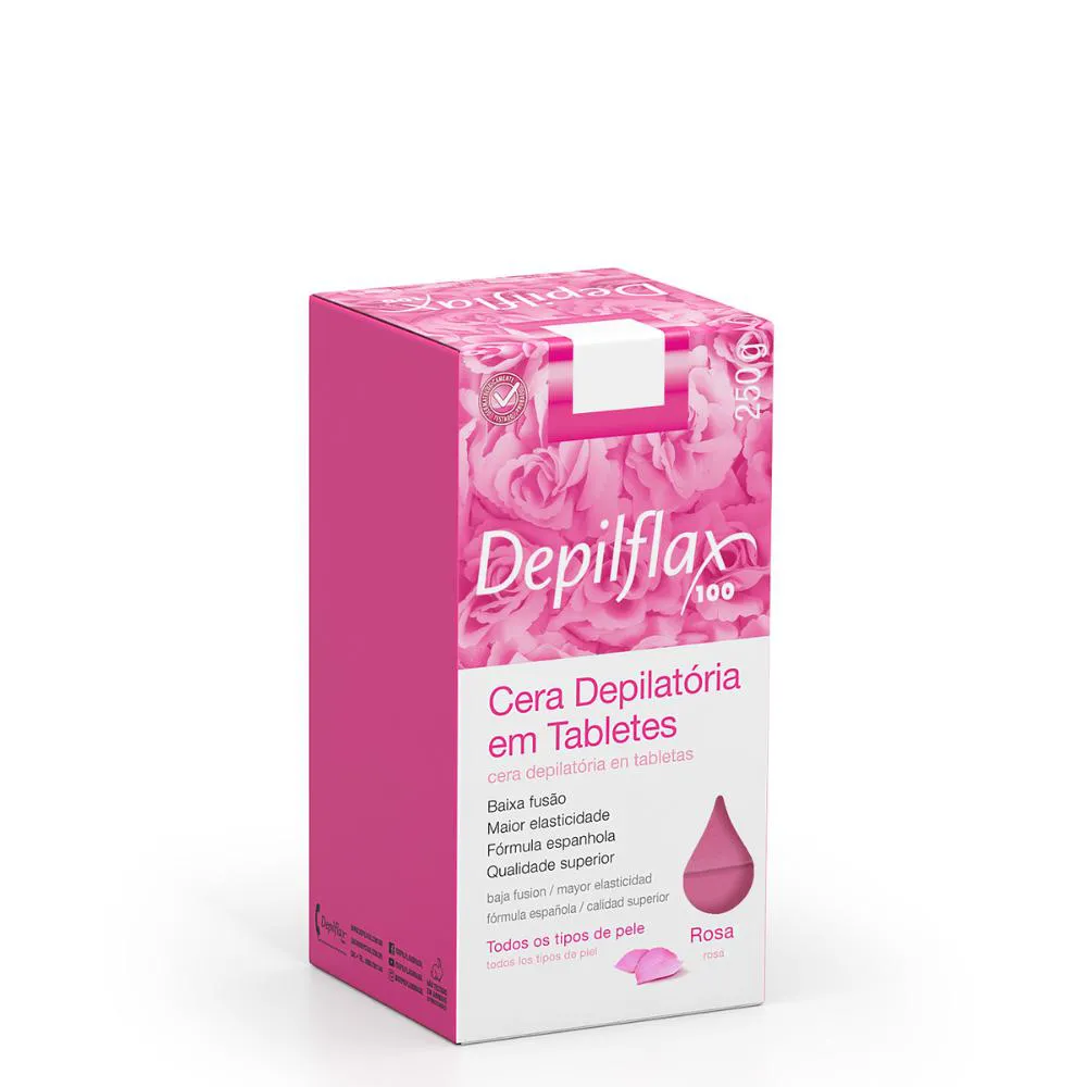 Cera Quente Depilatória Depilflax Rosa 250g