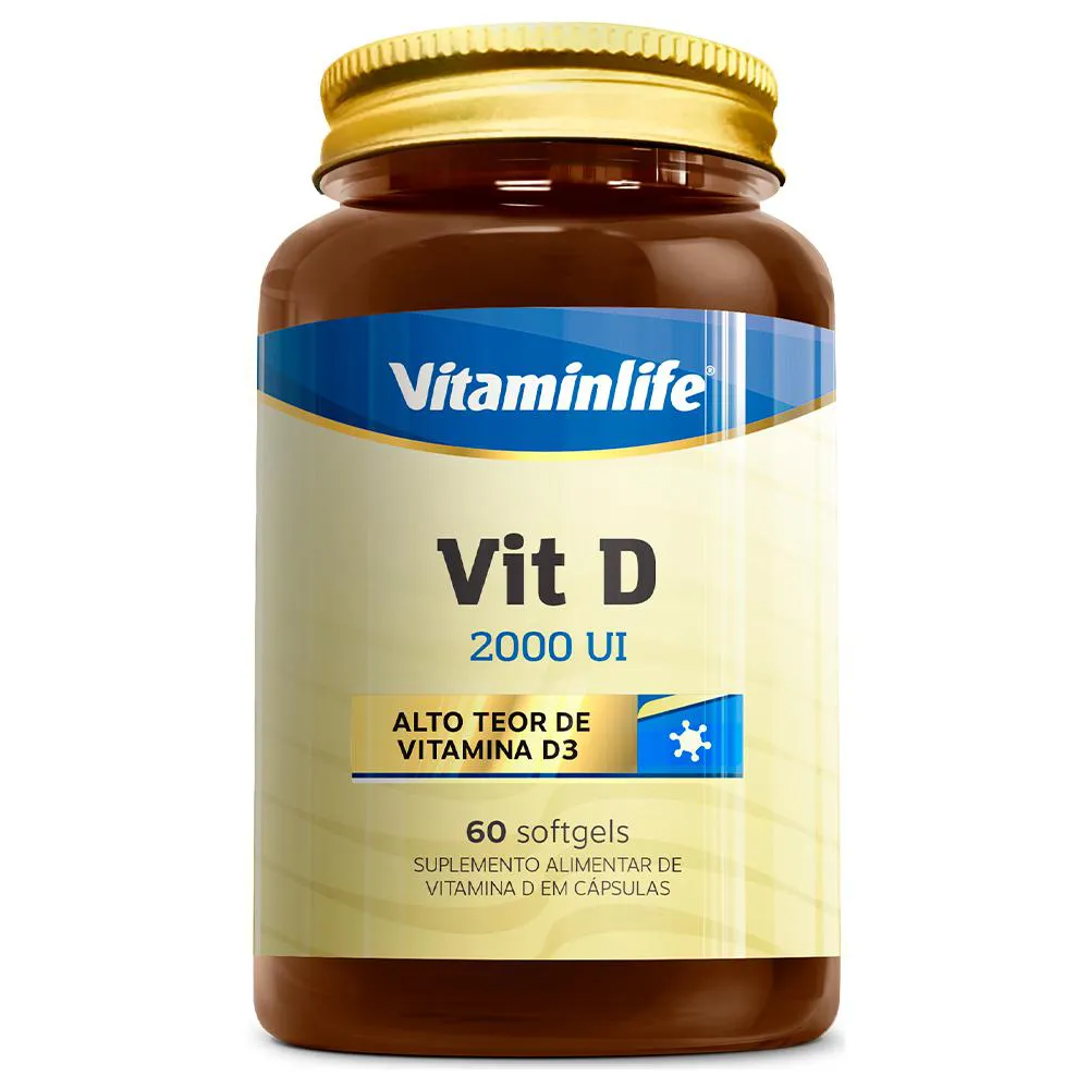 Vitamina D 2000ui 60 Cáps Vitaminlife