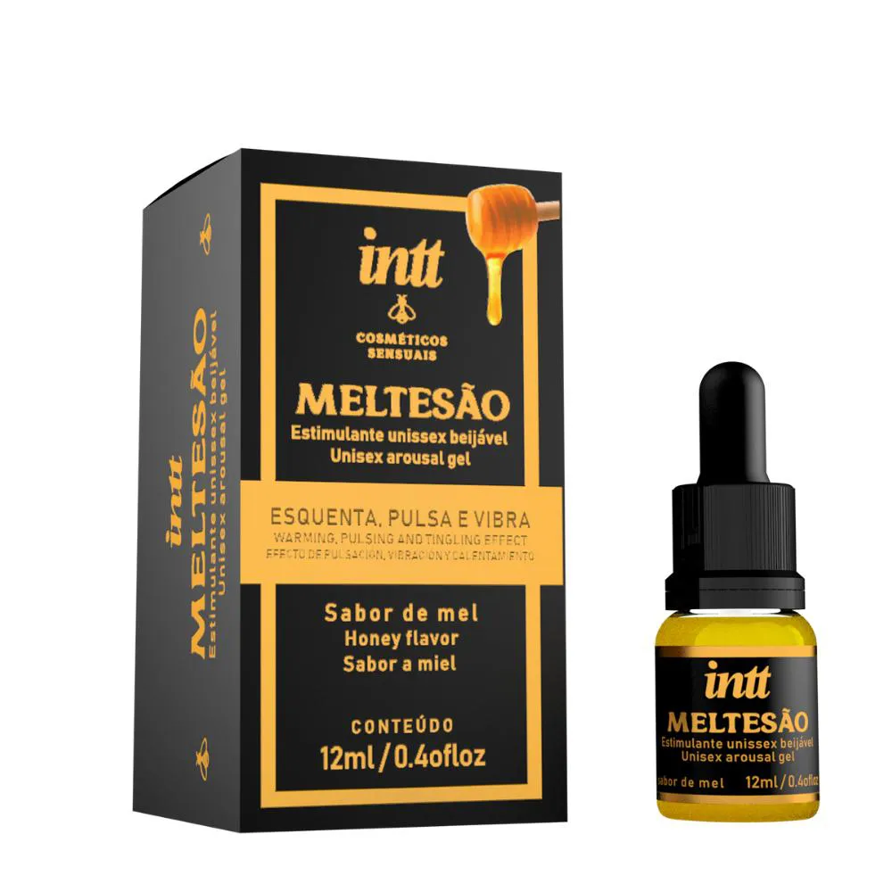 Meltesã.o Estimulante Beijável Unissex Esquenta Pulsa e Vibra 12ml Intt