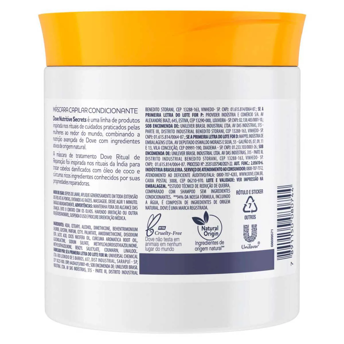 Máscara de Tratamento Dove Ritual de Reparação 500g