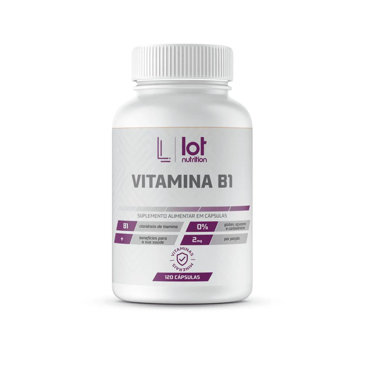 Vitamina B1 Tiamina 120 cápsulas Lot Nutrition