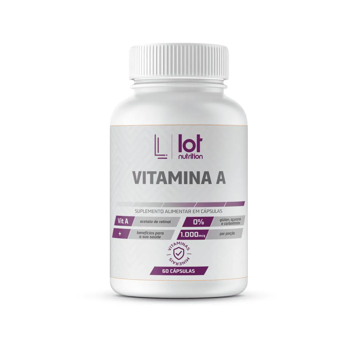 Vitamina A 1.000mcg 60 cápsulas Lot Nutrition