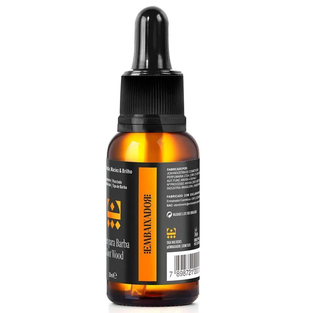 Kit Óleo para Barba Goot Wood + Shampoo Barba Goot Embaixador 200ml